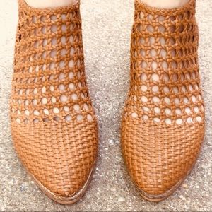 Jeffrey Campbell Gallup Woven Ankle Booties 10